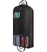 MISSLO 43" Heavy Duty Garment Bags for Travel 6" Gusseted Suit Bags for Closet Storage 4 Handles ...