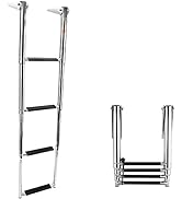 Amarine Made 4 Step Stainless Steel Telescoping Boat Ladder Swim Step