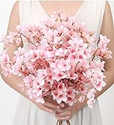pink cherry blossom branches