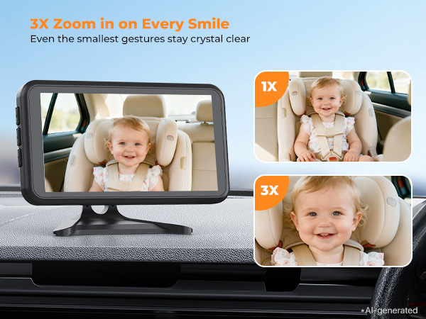Baby Car Camera Rear-Facing Mirror Monitor Backseat