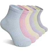 DoSmart Kids Ankle Socks Boys Girls Youth Teen Athletic Short Cotton Breathable Quarter Seamless ...