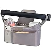 Tiny Twinkle Universal Stroller Organizer with Adjustable Strap - Waterproof Stroller Caddy Fits ...