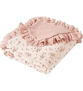 Konssy Flounce Muslin Baby Blankets, Cotton Crib Blanket for Baby Infant Toddler, Super Soft and ...
