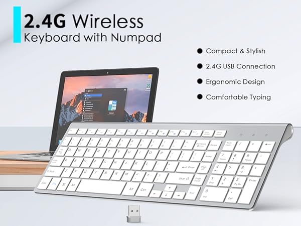 white wireless keyboard