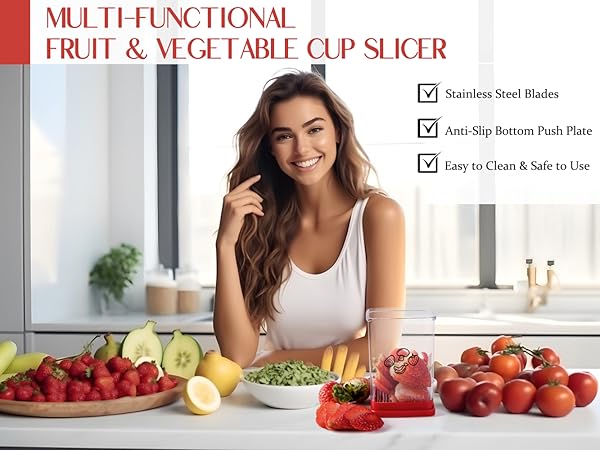 MULTI-FUNCTIONAL Fruit & vegetable cup slicer