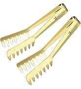 MSY BIGSUNNY 8 Inch Stainless Steel Pasta Tongs, Spaghetti Tongs with Teeth, Serving Tongs for No...
