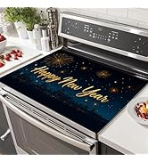 HOMETITUTE New Year Stove Top Cover 28x20 Inch for Electric Stove Glass Cooktop Protector Mat Hea...