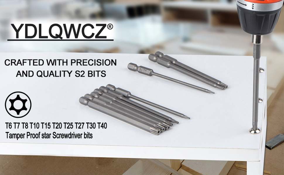 10 Pieces Torx Security Screwdriver Drill Bit
