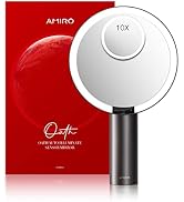 AMIRO 9" Lighted Makeup Mirror with Smart Sensor & Touch-Control, 3 Colors & 6 Brightness, Rechar...