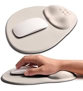 Basibutok Palm-Rest and Wrist-Hugging Mouse Pad Wrist Rest, Ergonomic Wrist Support with Curve Fi...