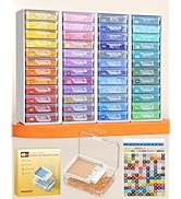 Redtwo 48pcs Diamond Painting Storage Containers Trays with Two Layers, 3-in-1 Diamond Painting T...