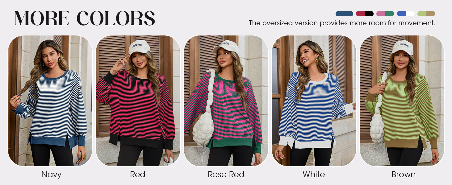 Fisoew Women's Fall Oversized Sweatshirt