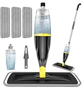 Spray Mops for Hardwood Floors Cleaning: Wet Mop with 3X Washable Pads for Swiffer PowerMop - Mic...