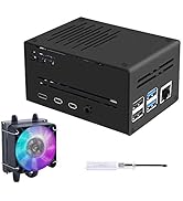 GeeekPi Raspberry Pi 4 Metal Case ,Raspberry Pi 4B Case with Raspberry Pi Low-Profile CPU Cooler,...