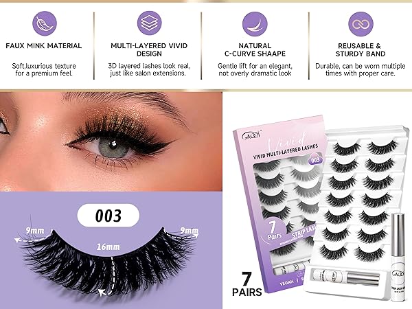 volume lash strips false eyelashes