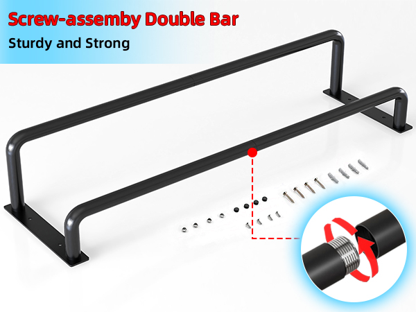 Double Towel Bar, 24 Inch Towel Rack for Bathroom Wall Mounted
