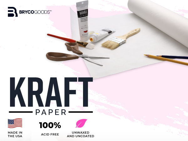 White Kraft Arts and Crafts Paper Roll