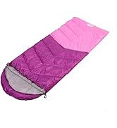 Flantree Sleeping Bags for Adults & Kids for Camping Hiking Trips Warm Cool Weather, Lightweight ...
