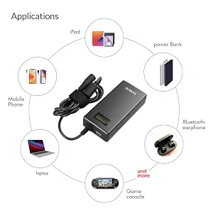 LVSUN Universal Laptop Charger 70W Ac Power Adapter for Hp Dell Acer Asus Lenovo IBM Samsung Sony
