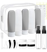 DEWSENSI 20 Pack Travel Bottles Set - TSA Approved Leak Proof Containers Kit for Toiletries - Por...