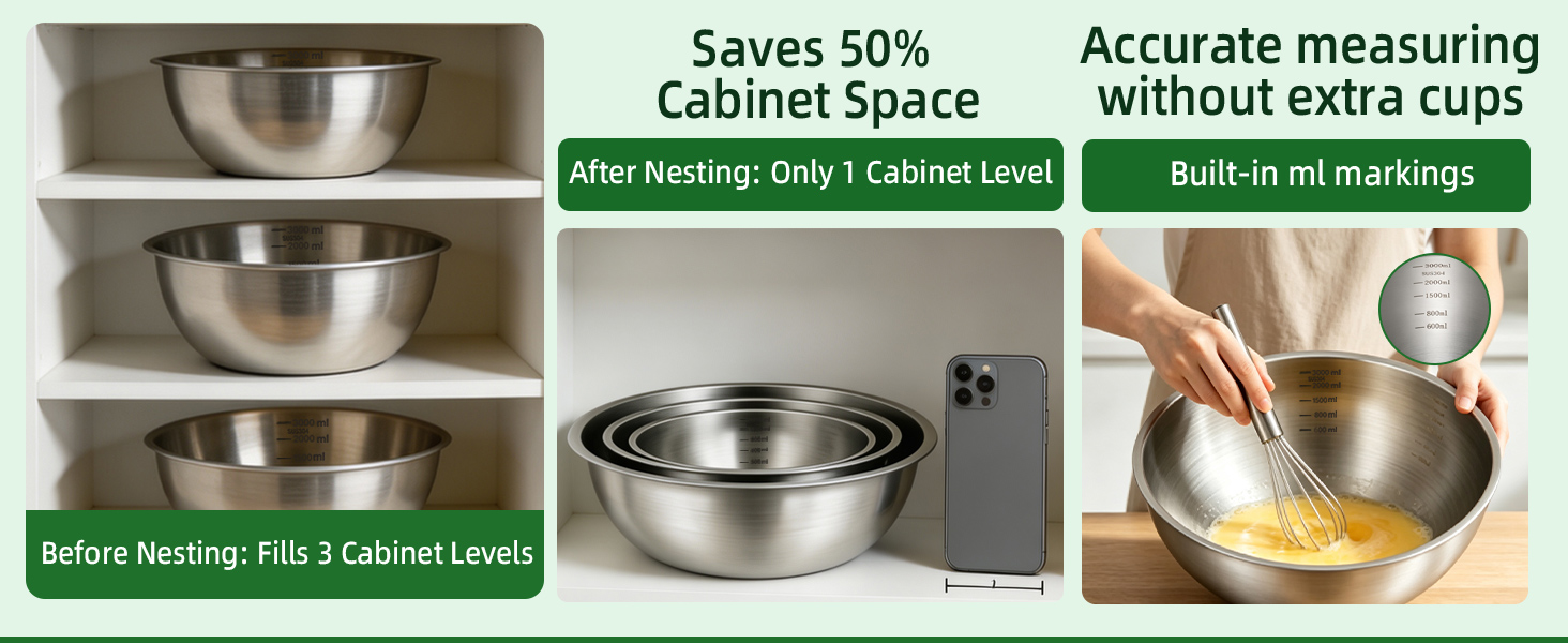save 50% cabinet space