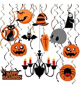 Happy Halloween Swirls Decorations - Pack of 30 | Halloween Ceiling Swirls Decorations for Hallow...