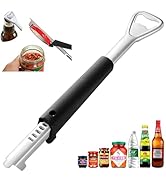 KINTEGOOD Adjustable Stainless Steel Jar Opener – Ergonomic Long Handle Bottle & Lid Opener for W...
