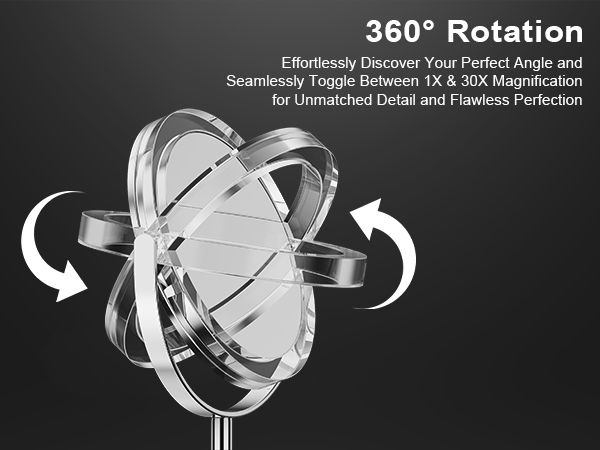 360° rotatable extendable arm for flexible viewing angles