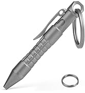 TISUR Small Ballpoint Pens, Titanium Bolt Action Pen EDC Pocket Pen Signature Pen Pocket Pen (Cli...