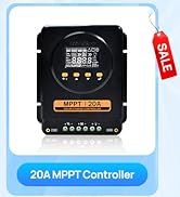 ECO-WORTHY MPPT Solar Charge Controller 12V/24V 20A,Bluetooth & APP Monitoring,LCD Display, Solar...