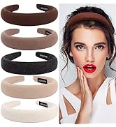 Ondder Headbands for Women Padded Headband for Girls Thick Wide Headabnds Velvet Womens Vintage H...