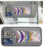 Azumavi Car CD & DVD Holder - Large Capacity CD Visor Case, Vehicle Visor Storage Organizer with ...