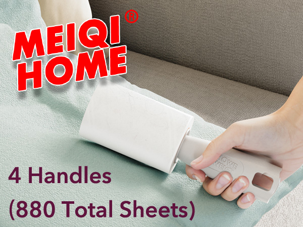 Lint Rollers for Pet Hair Extra Sticky, 880 Sheets with 4 Upgraded Handles