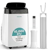 SereneLife Portable Air Conditioner 10000 BTU With WIFI | 3-in-1 Cooling, Fan and Dehumidifier | ...