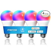 meross Smart Light Bulb, Smart WiFi LED Bulbs Compatible with Apple HomeKit, Siri, Alexa, SmartTh...