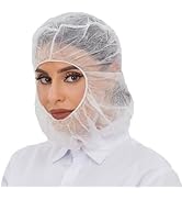 ZMDREAM Full Face Hair Net Beard Cover Combo Disposable Hood Caps White 100 & 1000
