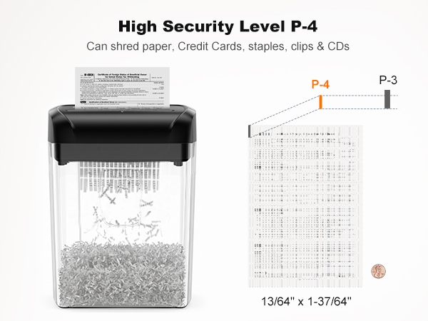Hight security lever p-4 shredder