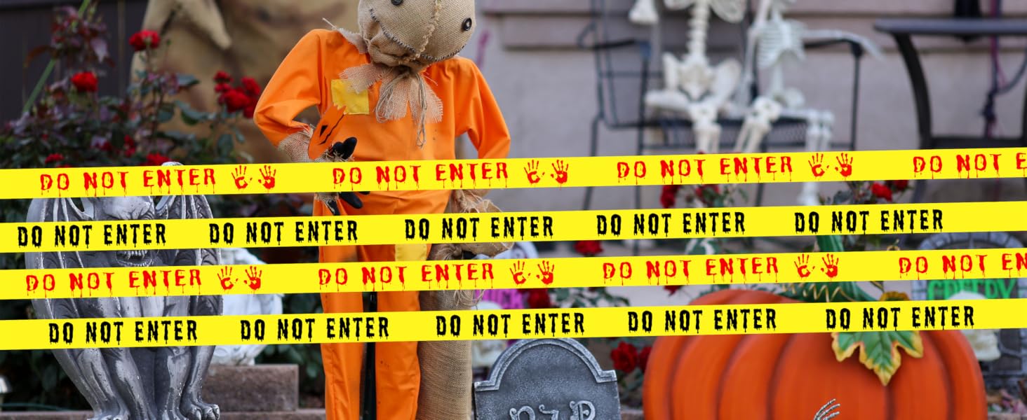 Scary Hazard Warning Tape for Halloween