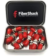 Fibershack - ST to ST Fiber Coupler 15 Pack Tin. ST Fiber Optic Couplers for Extending ST Single ...