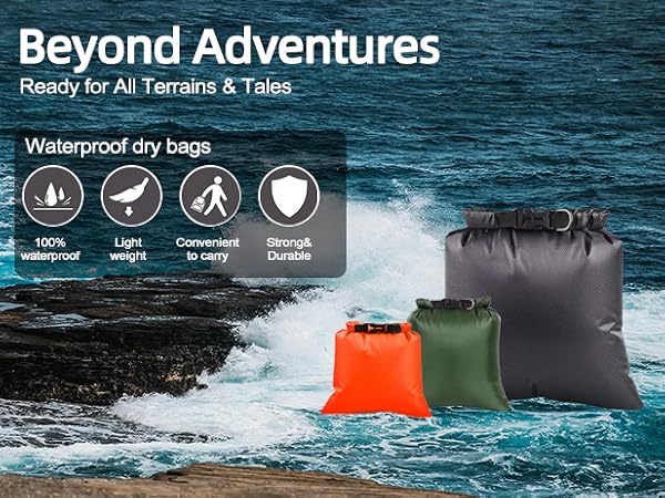 ILZAR 3PCS Waterproof Dry Bags