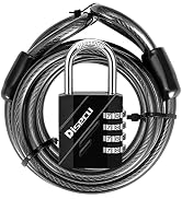 Disecu 4 Digit Combination Lock Outdoor Waterproof Resettable Padlock with Heavy Duty Security St...