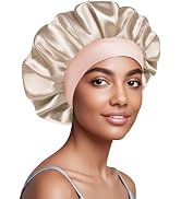 Doitory Satin Silk Bonnet for Sleeping, Soft Satin Lined Hair Bonnet for Women, Double Layer Slee...