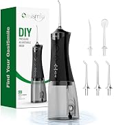 OasiSmile C2 Water Flosser for Teeth, 350ML Cordless Oral Irrigator, Black | DIY Pressure, 4 Mode...