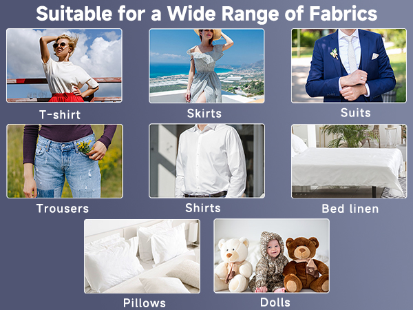 This steamer for clothes can steam all fabrics—clothes, linens, dolls—to be wrinkle-free instantly!