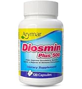 Arymar Diosmin Plus 500 - Circulatory System Support Supplement, 500mg, 120 Capsules