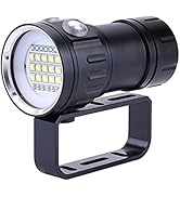 Camrusic Dive Light, Diving Flashlight 18000 Lumen IPX8 Waterproof Diving Torch Scuba Dive Lights...