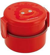 Skater Howl's Moving Castle 2 Tier Round Bento Lunch Box with Folk (17oz) - Authentic Japanese De...