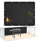 Fireproof Heat Shield for Wall Behind Grill Protect Deck Fence from Grill Heat, Heat Shield for W...