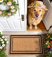funny muddy coir welcome door mat natural fiber eco-friendly outdoor indoor outside doormat