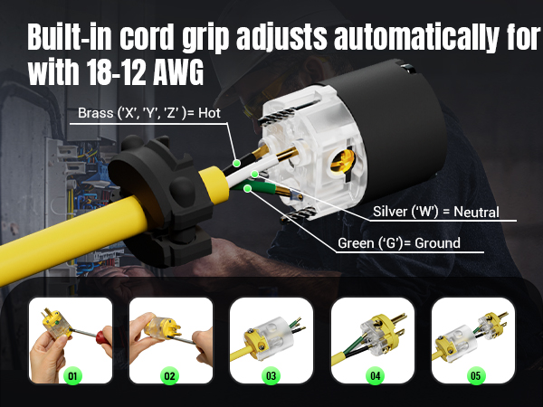 extension cord plug replacement